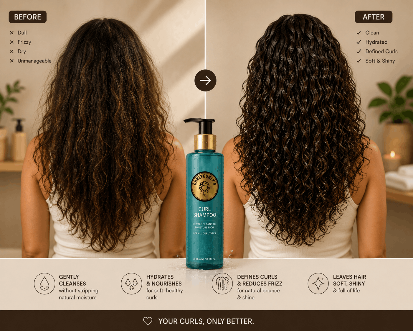 before after shampoo